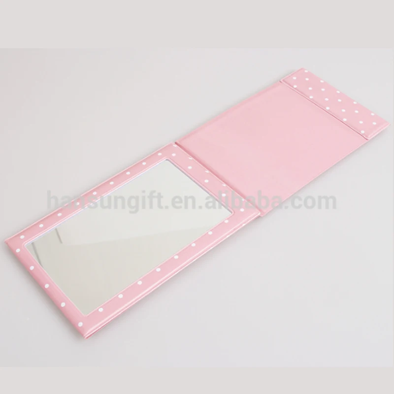 Custom logo Square Plastic Cosmetic  standing Mirror Personalized Makeup folding Mirrors