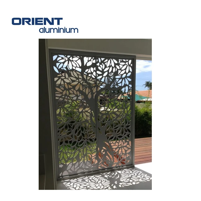 Laser Cut Metal Screen Room Divider Sculpture Stainless Steel Decorative Panel Privacy Room Divider