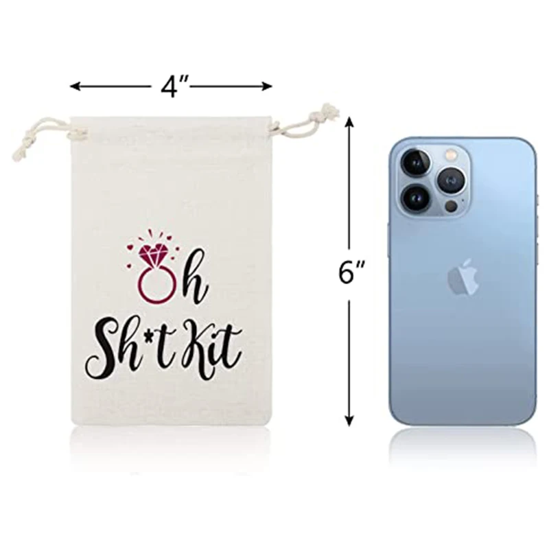 Hangover Kit Party Favors burlap Drawstring Bridal Shower Pouches Wedding Party Decoration Bags