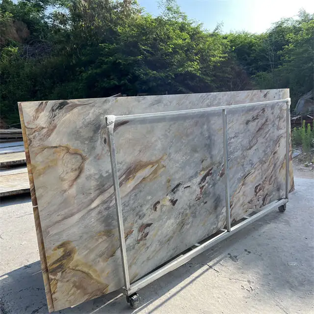 Lightweight Thin Wall Tiles Natural Sheets Flexible Slate Marble Stone Veneer Ultra Thin Stone for Wall Decoration
