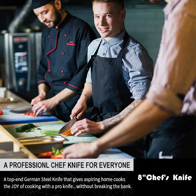 8inch Premium German Stainless Steel Pakka Wood Handle Cleaver Kitchen Chef Knife