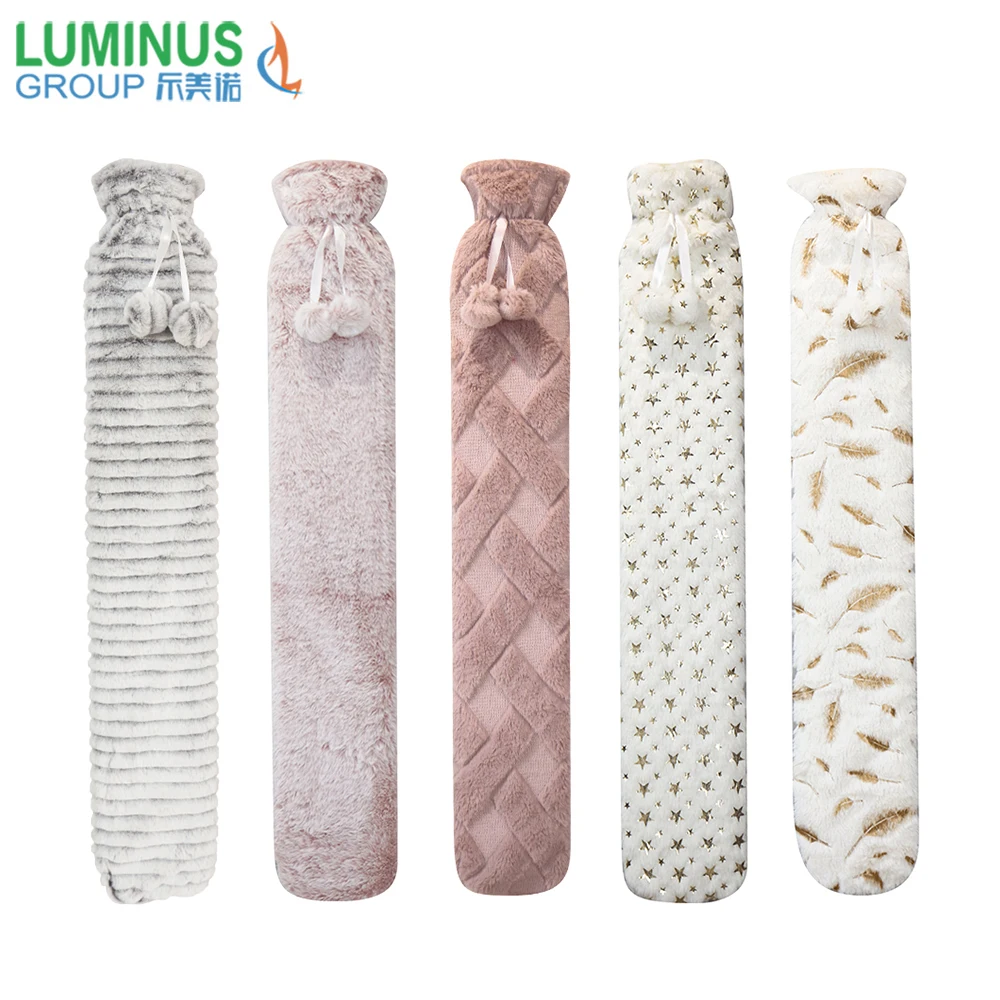 Home Top Rubber Long Hot Water Bottle, Great for Pain Relief, Hot and Cold Therapy (2Liters, White)