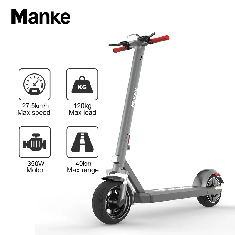 
Newest Manke MK089 Germany Standard Scooter Electric 350W 10 Inch Fat Tire Electric Scooter for Adults with High Quality 