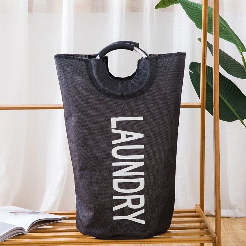 Customizable Blue Oxford Laundry Hamper Organization and Storage Basket for Household Essentials for Home Use