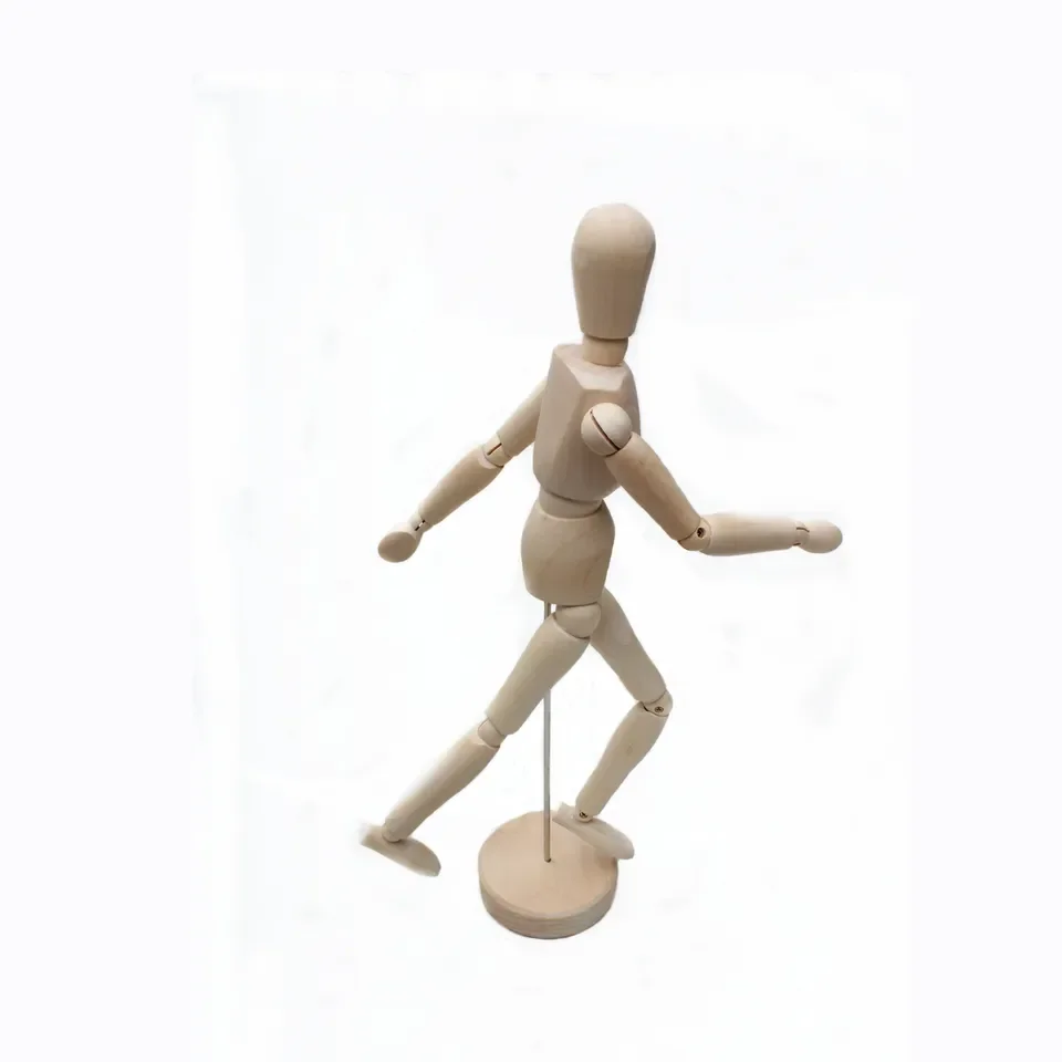 4.5/5.5/8-inch Flexible Body Art Supply Wood Artist Drawing Manikin Mannequin Model For Artist Drawing Sketch