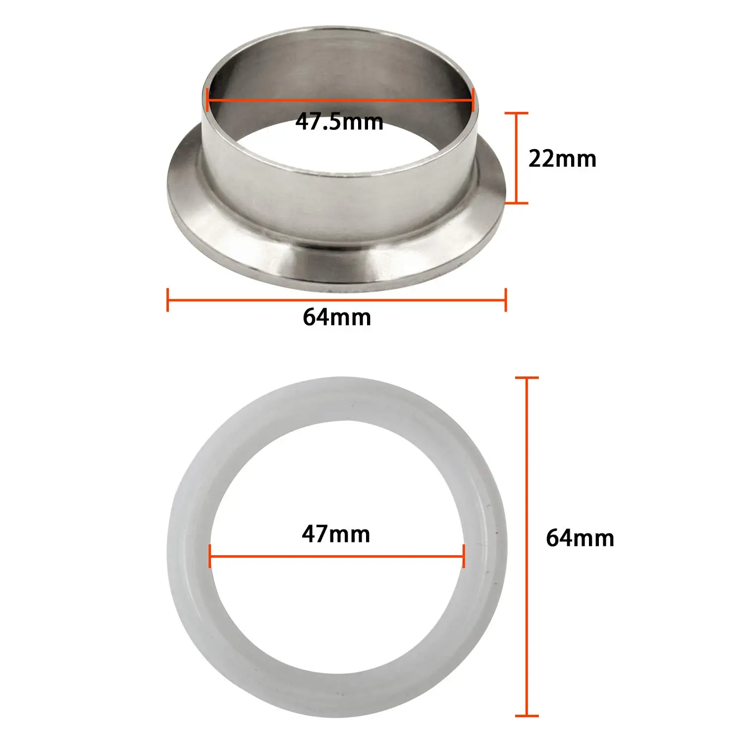 stainless steel triclover 13mhh pin hinged ss304 weld sanitary tri ferrule clamp manufacturers