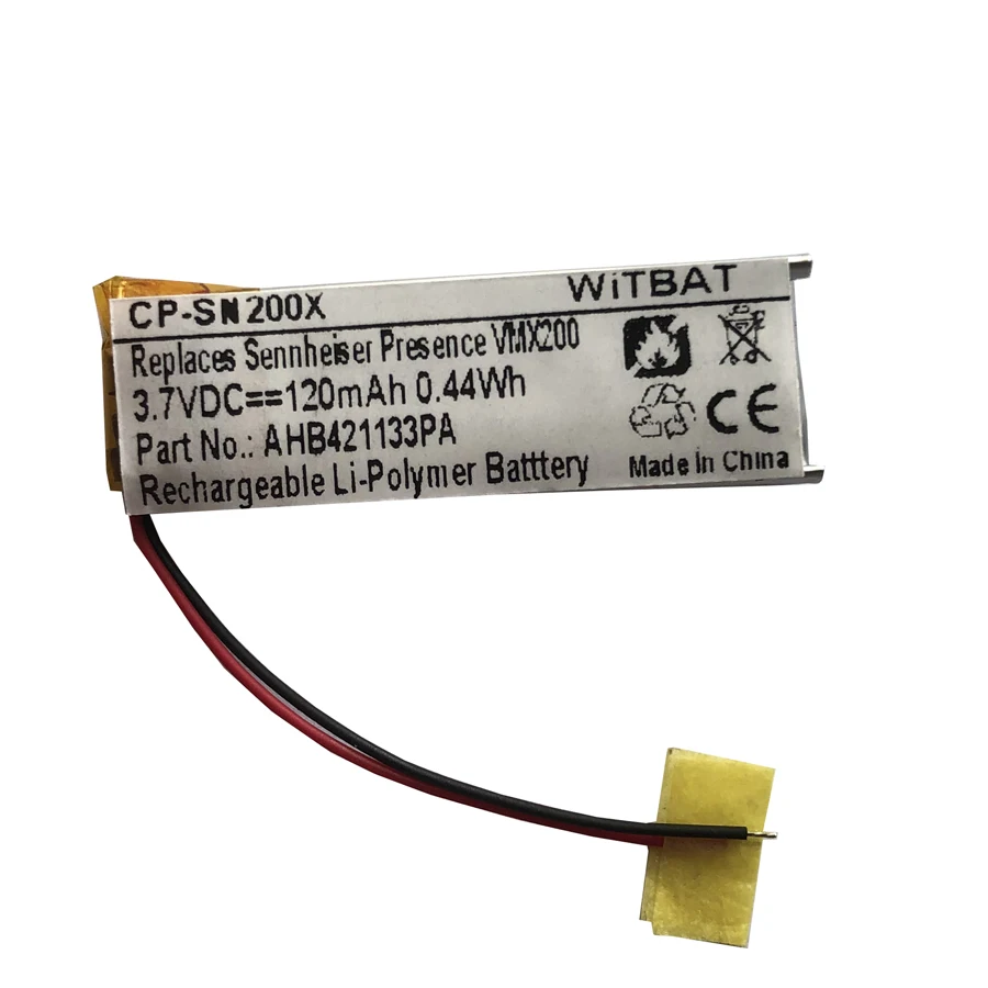 Аккумулятор LiPo AHB421133PA для Sennheiser VMX200 аккумулятор беспроводной гарнитуры