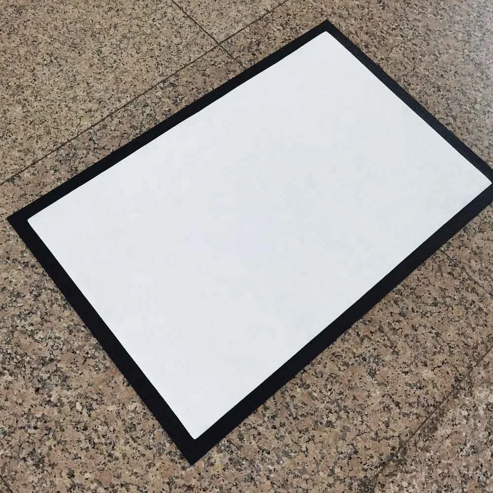 Sublimation Blank Plain White Outdoor Polyester Natural Nitrile Rubber Door Mats