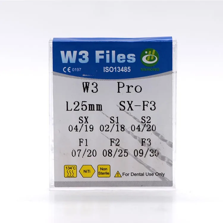 Dental root canal filling treatment molar teeth endo files