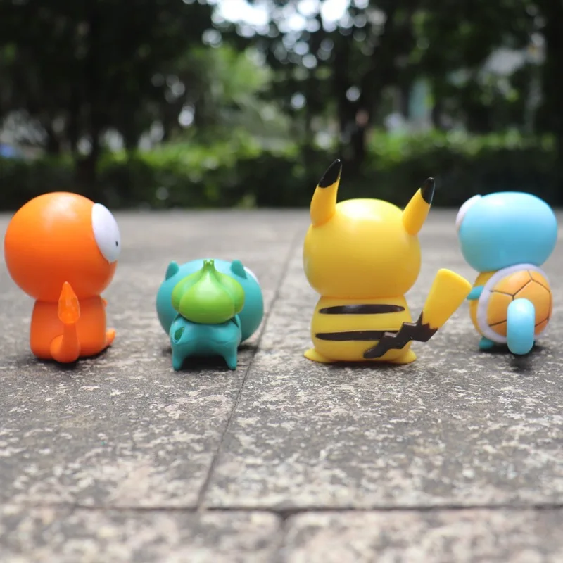 Оптовая продажа Аниме Pokemone gilly Kawaii Большой Глаз Pikachu Charmander Bulbasaur забавные фигурки Gk