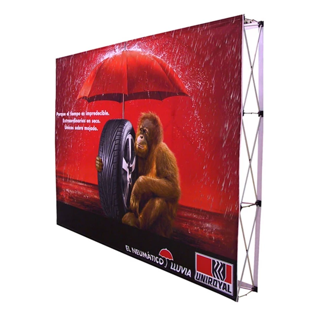 custom exhibition durable portable fabric pop up banner display stand