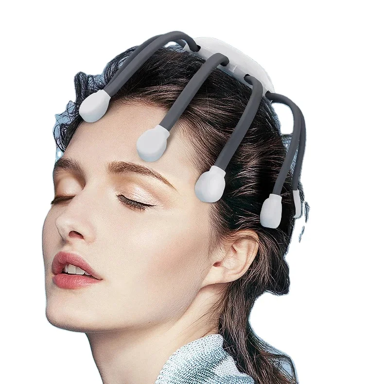 Head Massager electric scalp machine daul  vibrating head massage octopus brush  treatment machine neck massage products