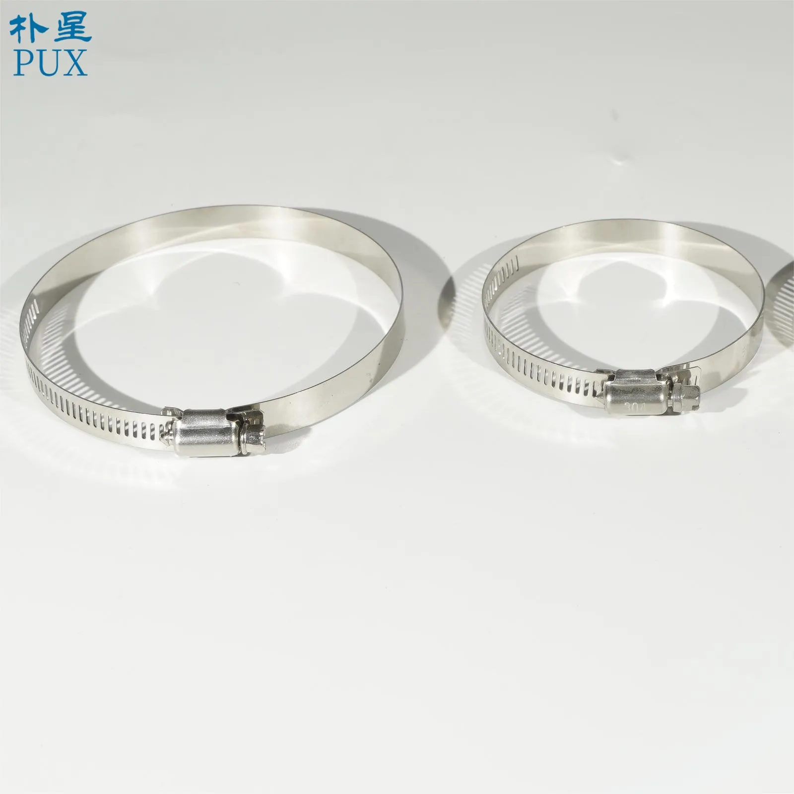 Good Price with High Quality A(America) Type  Stainless Steel Non-Perforated 12.7mmBand Hose Pipe Worm Gear Pipe Clamps