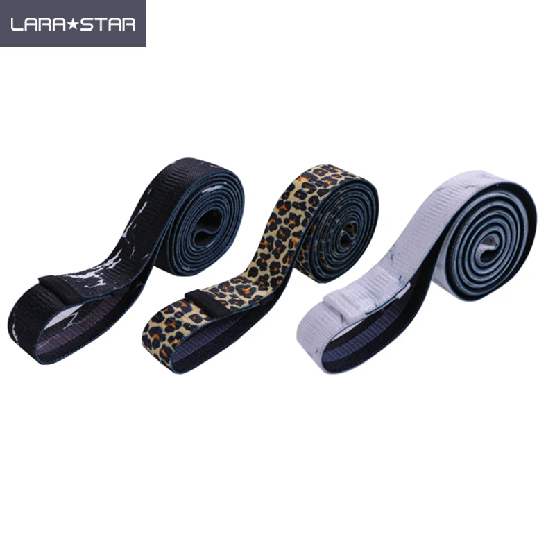 LS2046 Printing Marble/Leopard Pattern Long Pull Up Band Resistance Band Fabric Circle Yoga Stretching Bands Loop Set