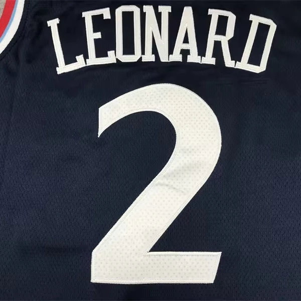 2024 wholesale New Stitched American basketball Jerseys new season #2 Kawhi Leonard Dark Blue White Red jerseys