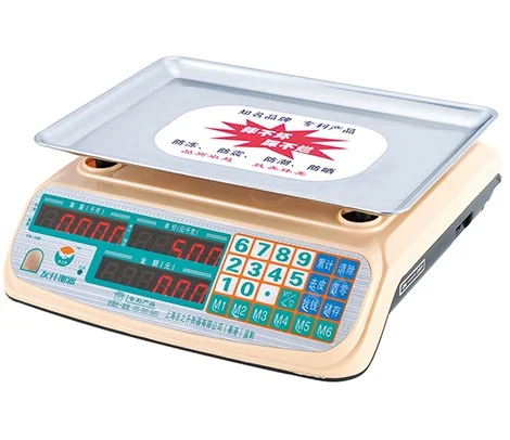 Pink Color 30kg Bench Type Electronic Scale Big Font LED Display With New ABS Materials Strong Housing CE Certificate Approval