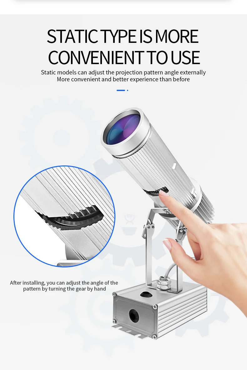 Hot Sale 15W Indoor Static Led Door Laser Logo Projector Led Gobo Light Floor Project Advertising Lamp