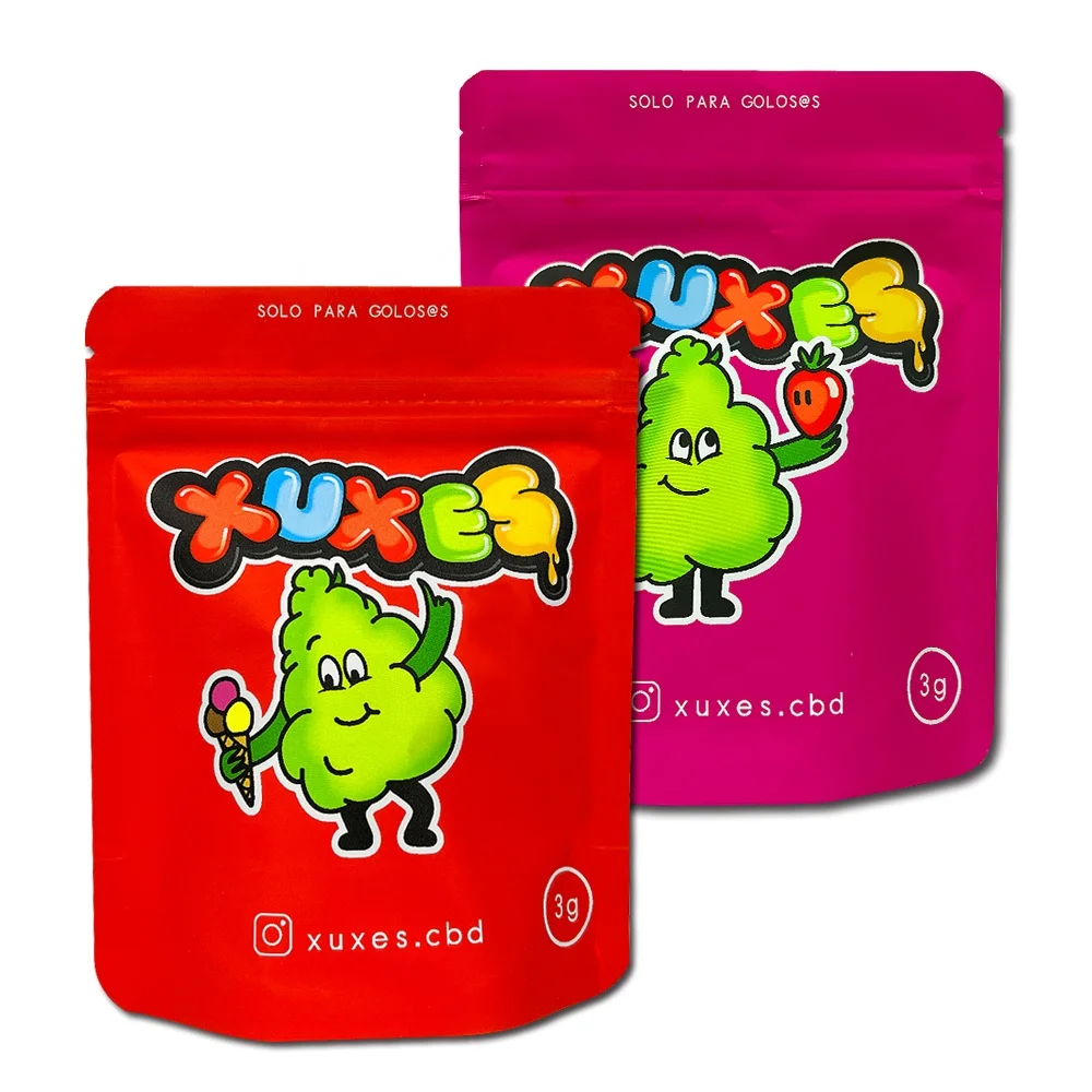 Free samples smell proof soft touch 1 gram 3.5 gram 14g 1 ounce lb design smell candy custom printed mylar bags Mylar Bags