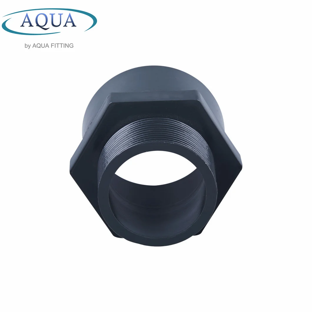 Industrial Plastic Straight Pipe Fittings Pph Male Threaded Adapter Coupling