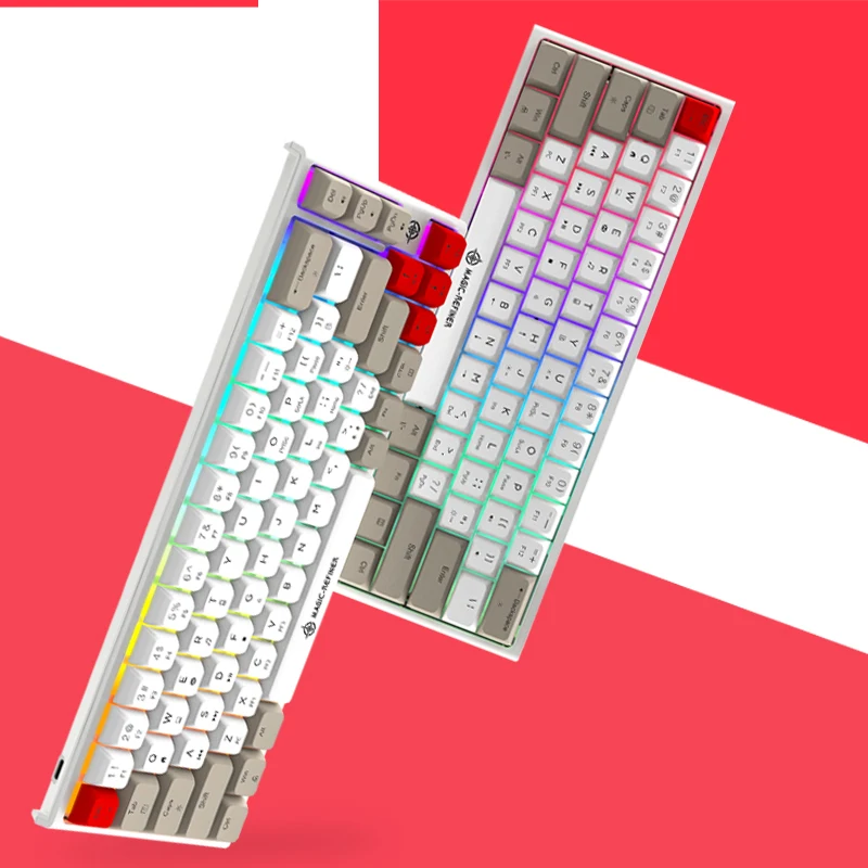Magic 2021 новая MK26 RGB трехрежимная настоящая механическая клавиатура маленькая легкая