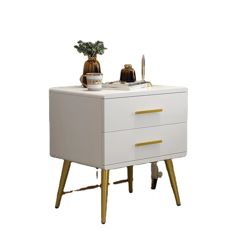 Modern new smart square wood movable lifting multifunctional smart bedside table with drawer