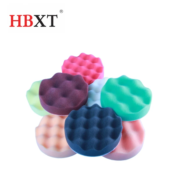 3'  Black Finish Polishing  Pads Microfiber Pad Waffle Buffing Pads, Foam Polish Pad for Auto Compounding, polish and waxing