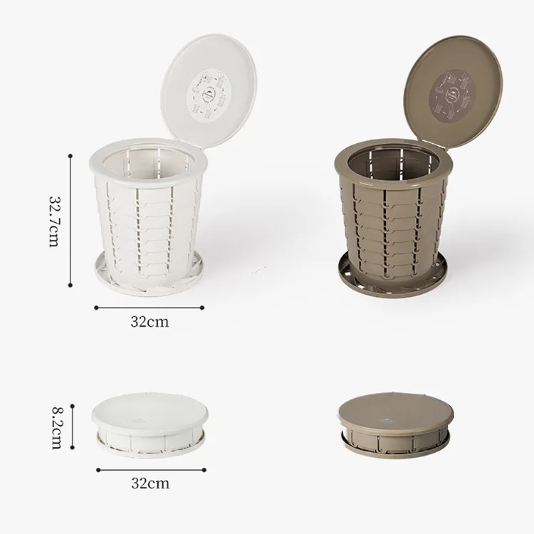 Folding toilet with lid Camping trash can The retractable on-board portable is an emergency toilet Portable toilet with cover