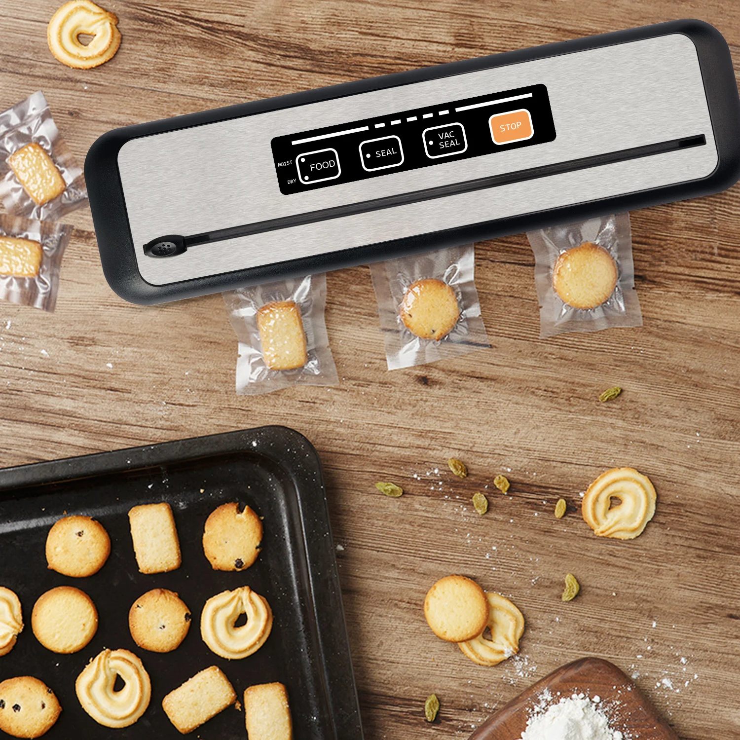 Durable Slim Electric Vacuum Food Sealer Top Ranking Household Supplies from China Manufacturer Plastic Material