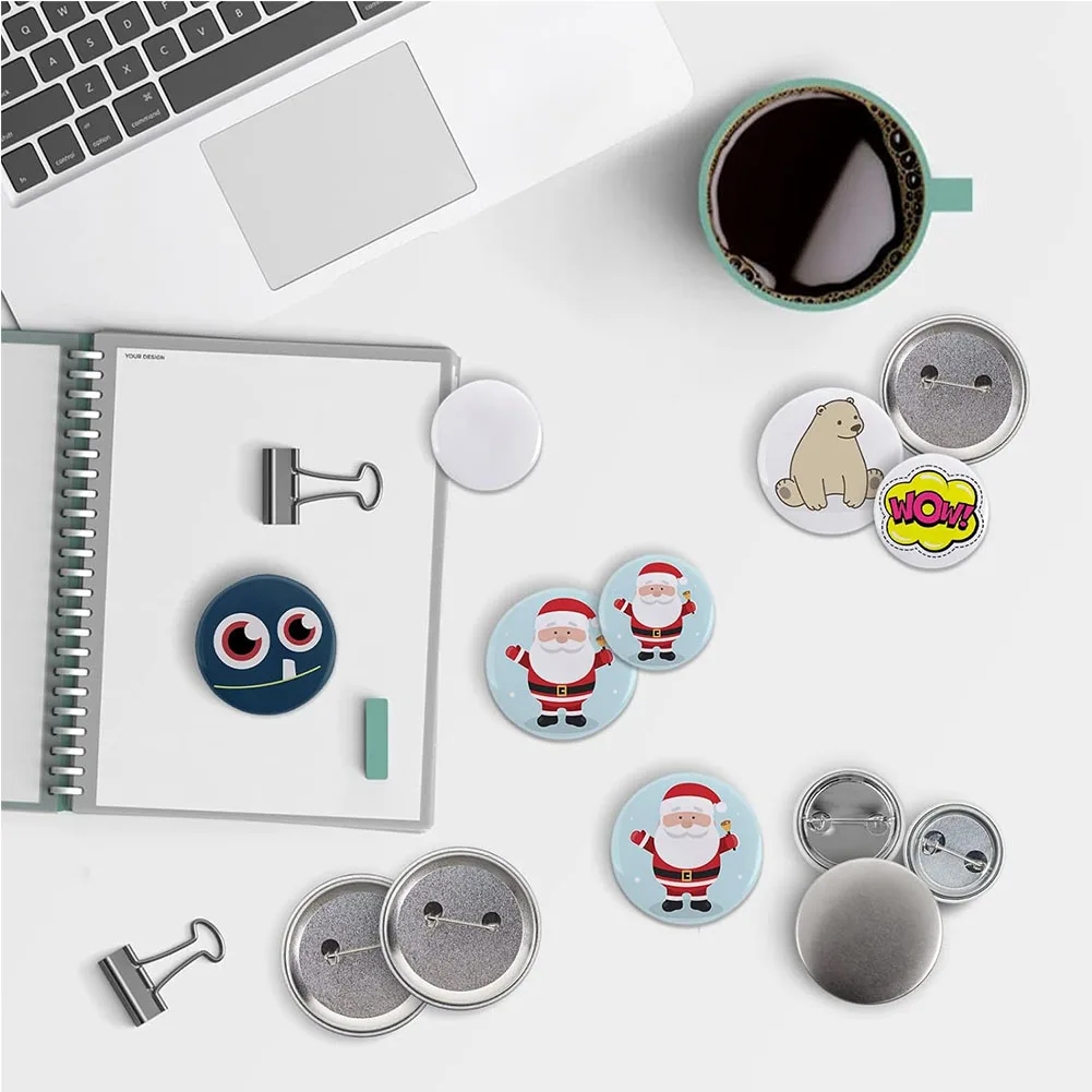 44MM High Quality Round Blank Metal Plastic Pin Badge Button Badge in Stock Promotion