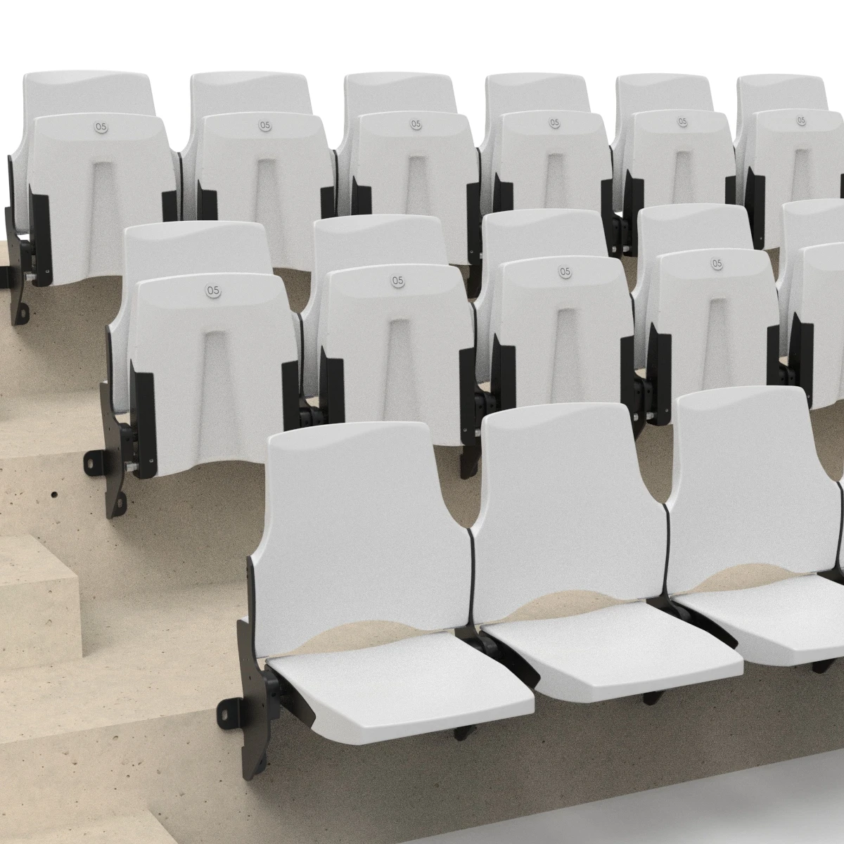 Chinese Sports Seat Soccer Stadium Seats Armchair JY-S101Floor Mount Cheap Plastic Seating