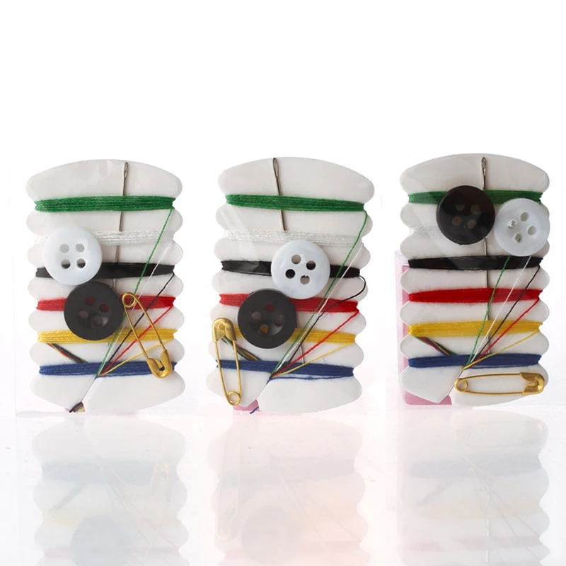 six color lines customized hotel amenities disposable travel mini portable hotel sewing kits for adults