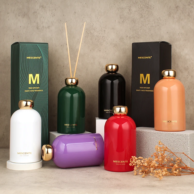 Mescente Hot Sale Air Fresh Unique 2024 Luxury Home Aroma Fragrance Private Label Reed Diffuser