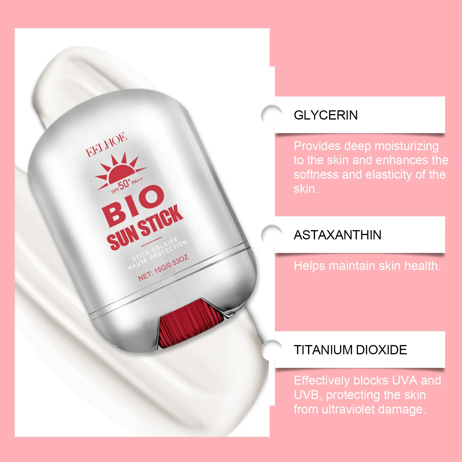 SPF 50 Sun Protection Sun Cream Sunscreen Moisturizer Women Skin Care Cream Sunscreen Lotion Emu Otransparent Natural