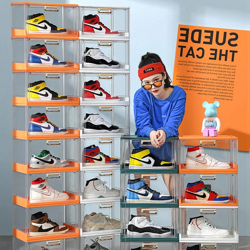 XingYou exhibit shoe storage box organizer plastic clear