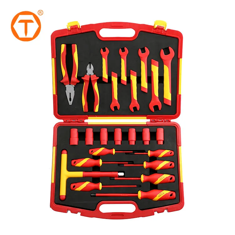 24Pc VDE Socket Electrical Tools Set Insulated Tool Boxes With Tools Included