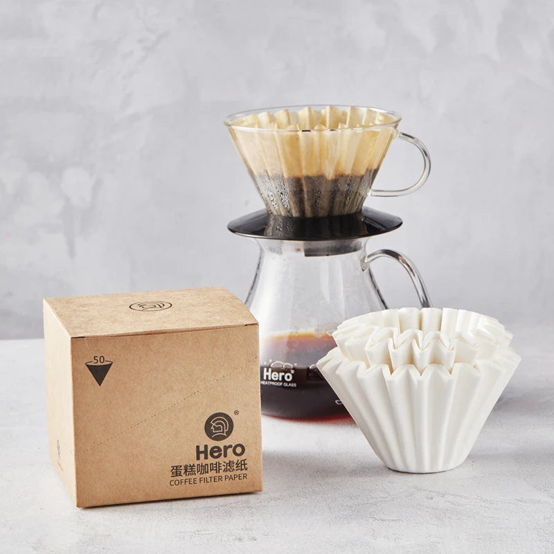 Brew coffee Coffee Filter Paper Cake-type Wave coffee Filters qualitative Round Filter paper
