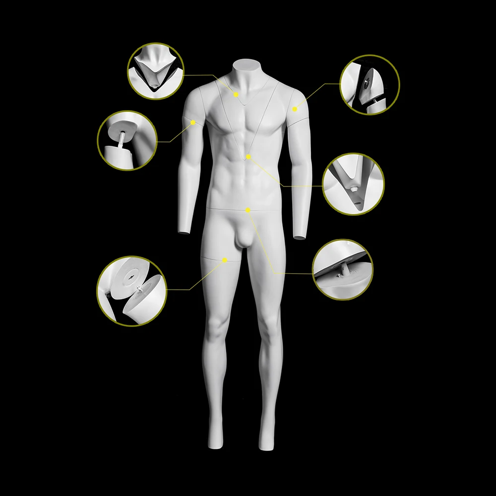 GH13S Wholesale male invisible full body male headless ghost mannequin professional photography mannequin