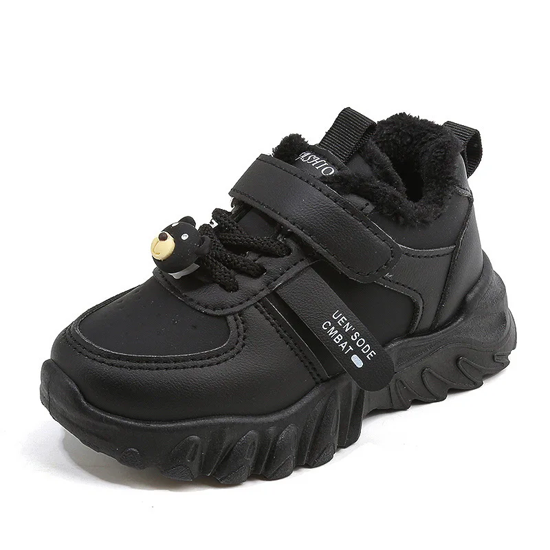 2025 Unisex Cotton Casual Winter Sports Shoes Warm Fleece Lining Thickened Dad Shoes Baby Kids Parents Flat TPR Insole Wholesale