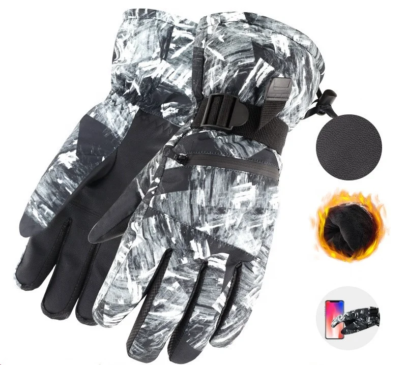 Hiking Camping Cycling Men Women Touchscreen Anti-slip Cold Weather Skiing Soft Cotton Winter Snowboard Gloves for Keep Warm