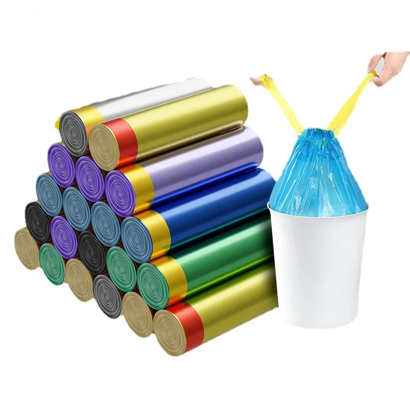 Customizable Size Thickened Flat Mouth Disposable Stand-Up PVC Bag for Household Office Toilet Living Room Coffee Well