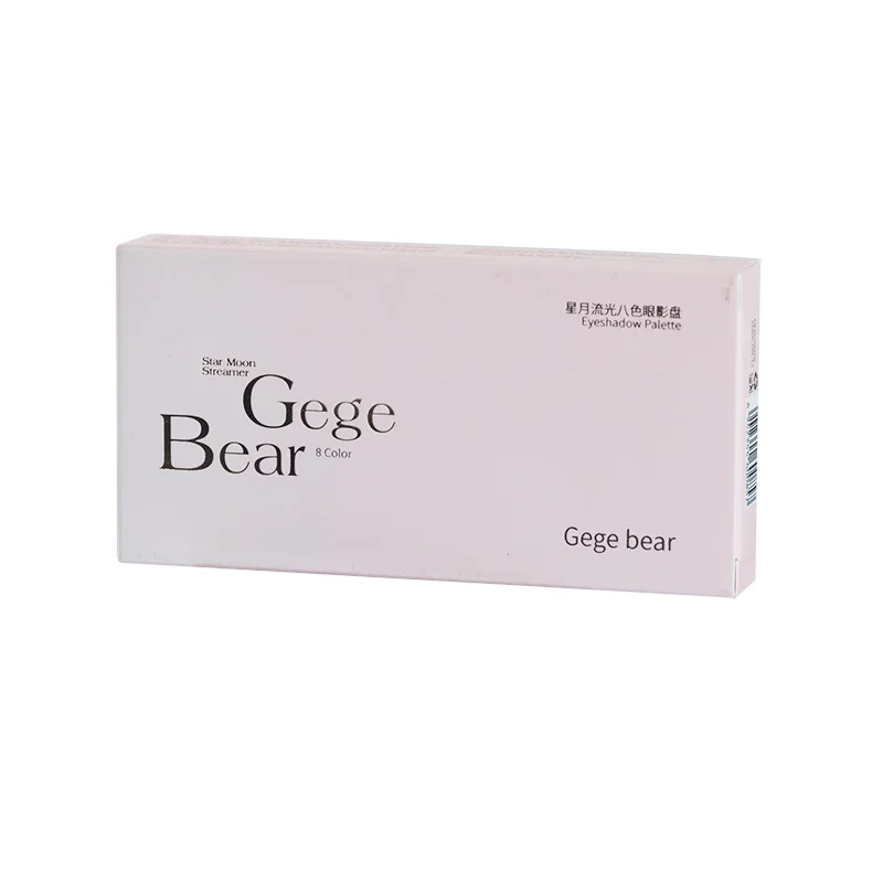Gege Bear 8-color high shiny shimmer eyeshadow palette nude makeup highlighter delicate matte eye high pigment eyeshadow Shadow