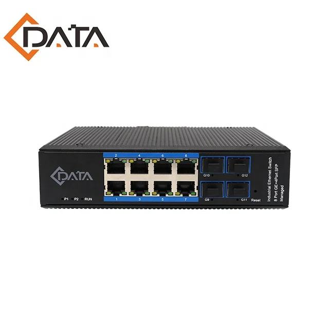 L2+ INDUSTRIAL MANAGED ETHERNET SWITCH 8GE + 4SFP