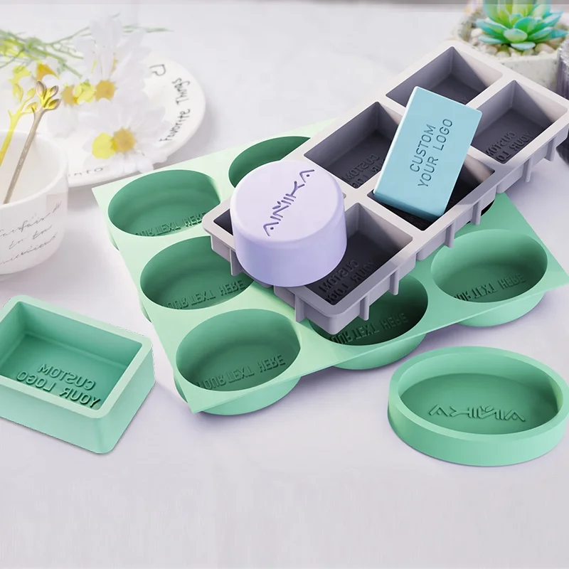 Factory Custom Hotel Round Rectangular Oval Silicone Soap Mold Logo for  Soap Making