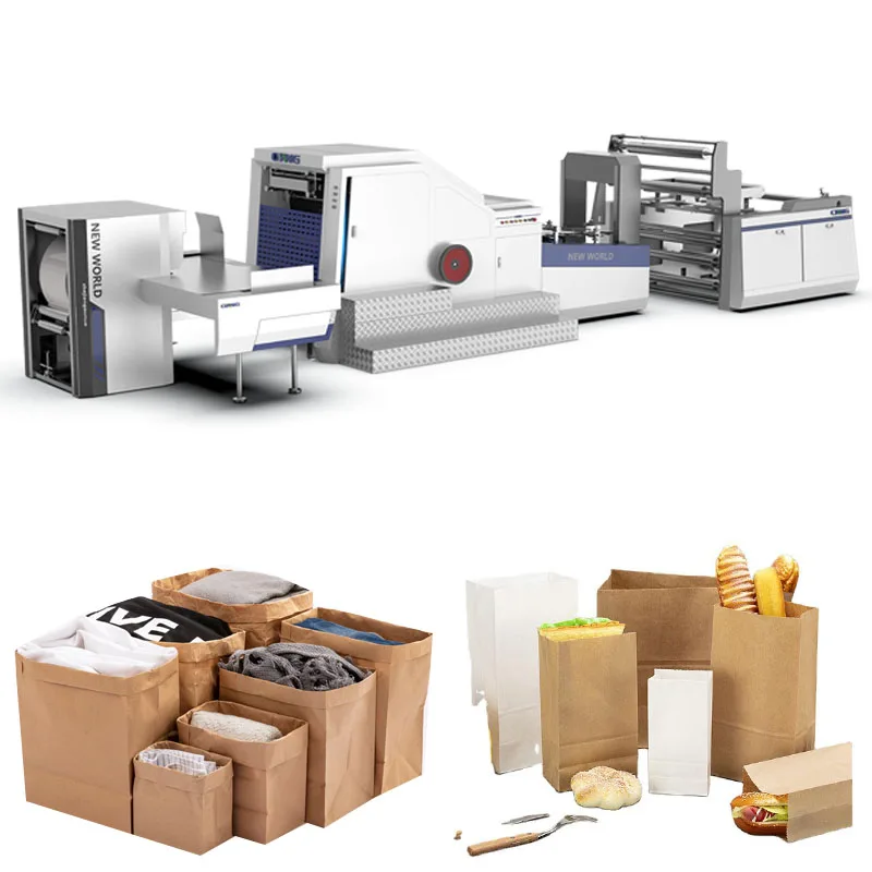 paper bag machine fully automatic Making machine manufacturing the bags paper kraft paper bag printing machine