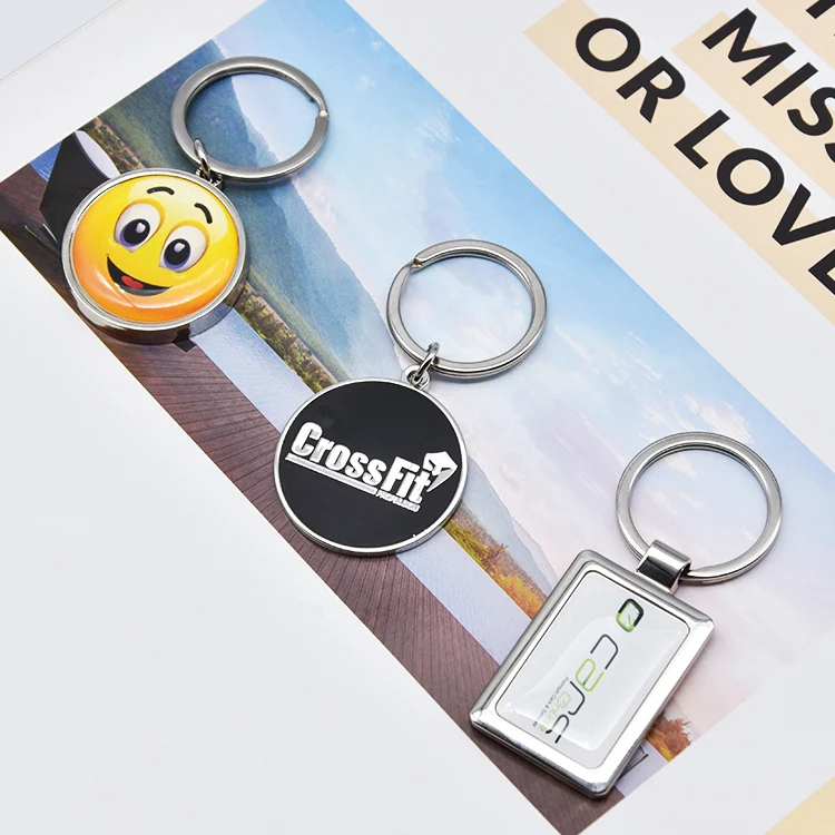 Custom company logo die cast zinc alloy zamac design enamel metal key chain tags keyring keychain