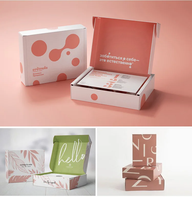 Роскошные Складные маленькие бумажные почтовые ящики с логотипом на заказ, коробки для доставки из гофрированного картона, упаковочная коробка для отправки посылки