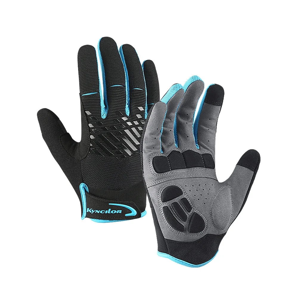 Thin Cycling Aero Full Finger Gloves Padded Custom Mesh Gel Outdoor Riding Cycling Glove