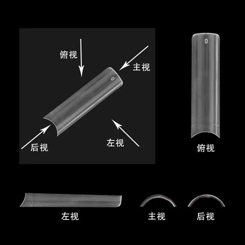 2024 VICOVI Brand New Semi-Stick XXL Ultra-Thin Transparent No Water Tube Shape Wearing Nail Factory Direct Sales
