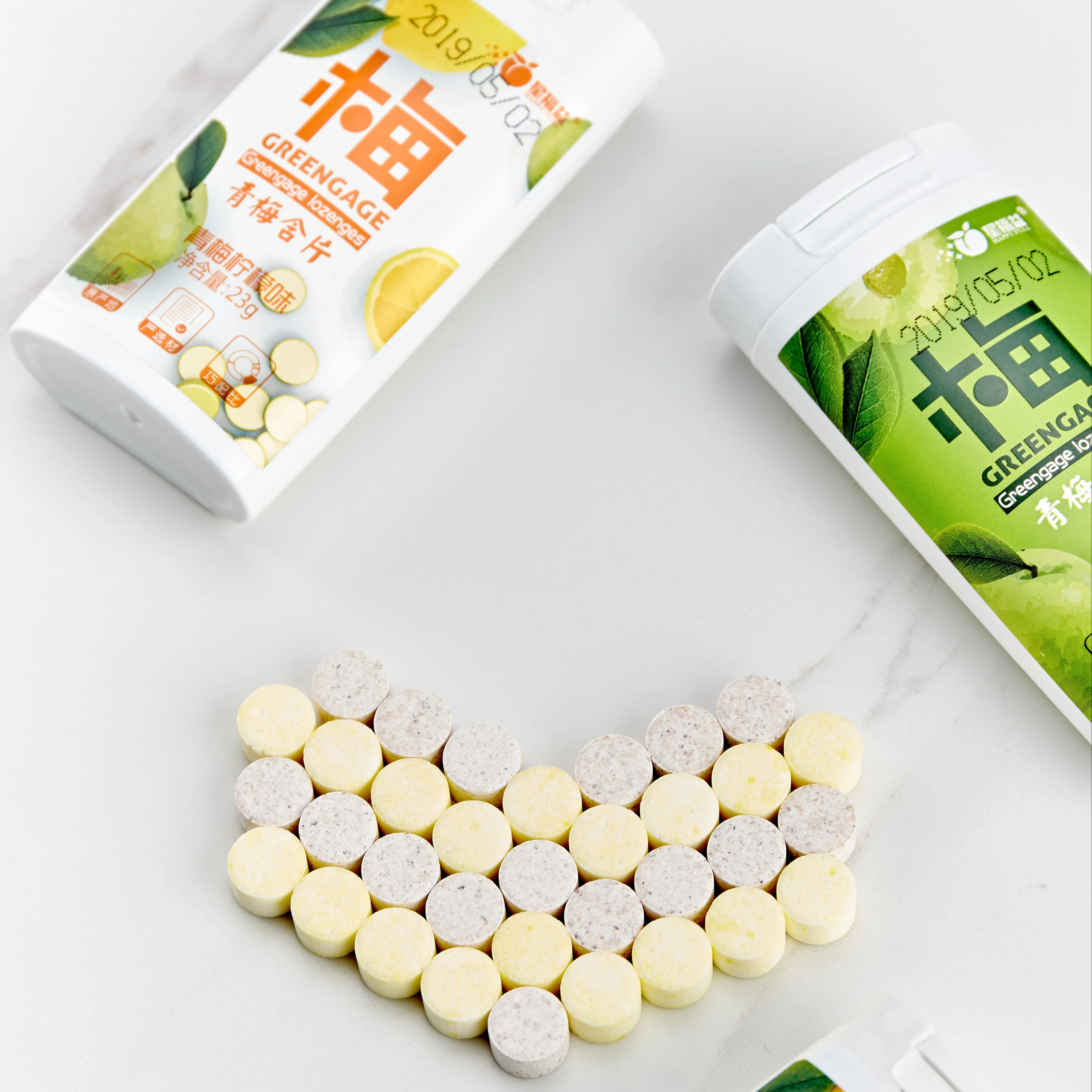 
Wholesale Private Label Fruity Fresh Breath throat Soothing Tablet Mint Candy Plum Lozenge 