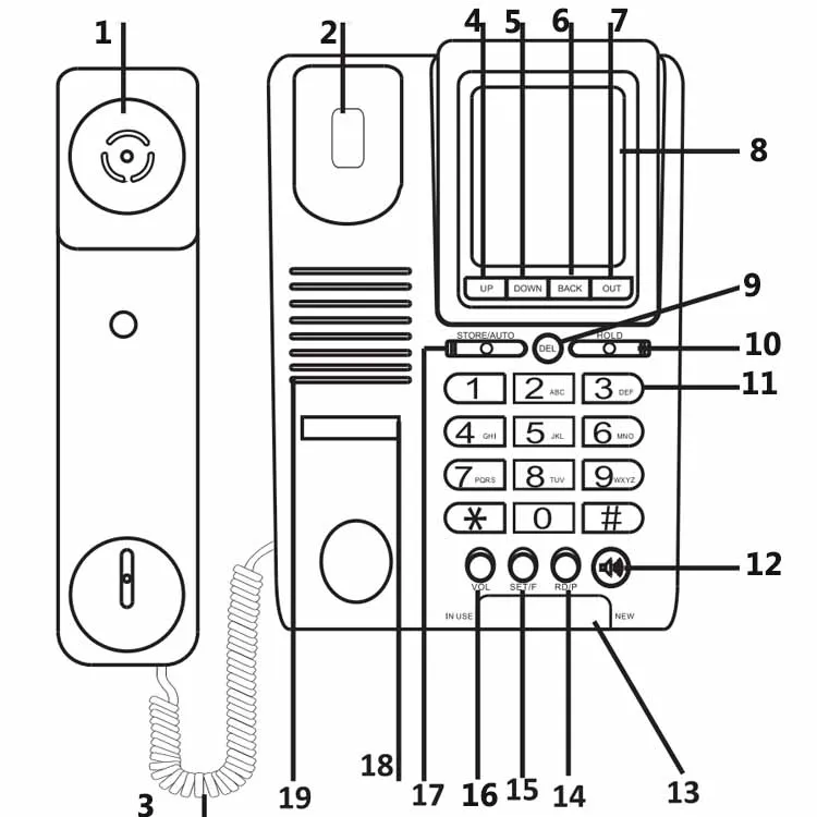 DEX Telephone 18years Factory Desktop Corded Landline Phone